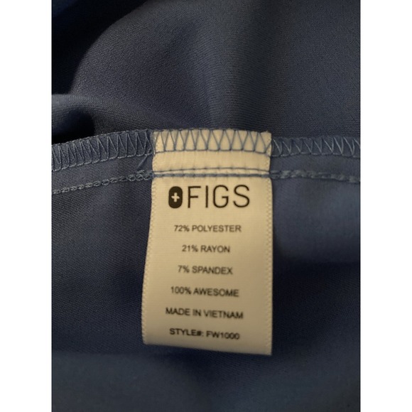 Figs Catrina Scrub Top M Ceil Blue Aya Healthcare Embroider Nurse Doctor Medical - Picture 10 of 11